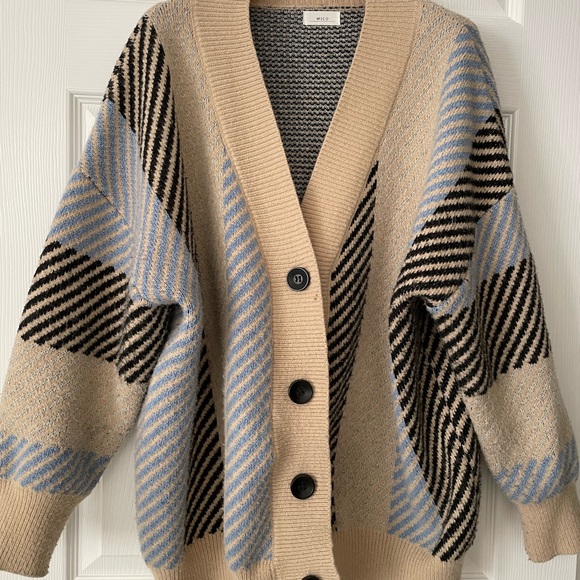 K-pop style checkered loose sweater - Picture 7 of 9